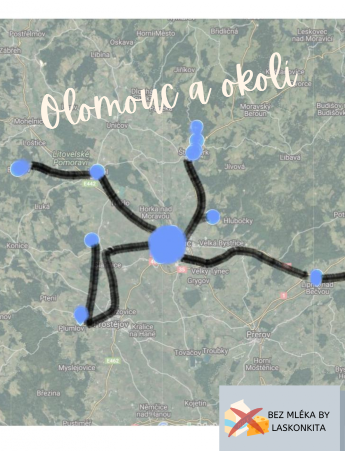 Olomouc a okolí – má první bezmléčná dovolená
